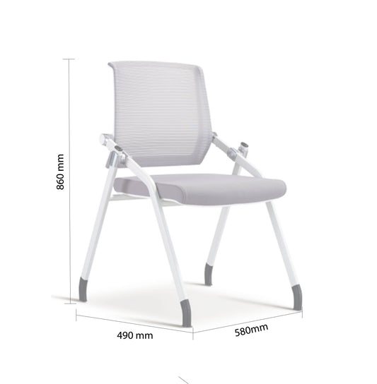 灰色網背可摺會議椅辦公椅培訓椅 Grey Mesh Back Foldable Office Chair Meeting Rooms Chair