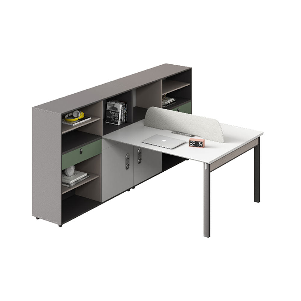 灰色高收納文件側櫃辦公檯側櫃辦公枱 Gray Office Tables Office Desks High Side Cabinet Modern Office High Storage