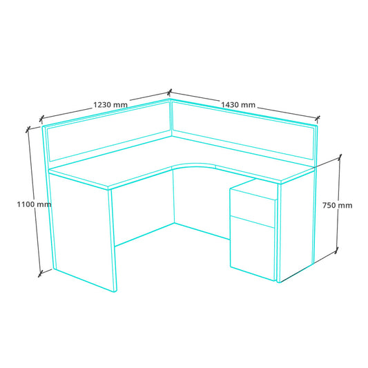 淺木白色L型辦公檯大收納辦公枱高私隱屏風連活動櫃 L Shape Office Tables Wood Pattern Office Desks Modern Office Cubicles Mobile Pedestal High Storage (Copy)