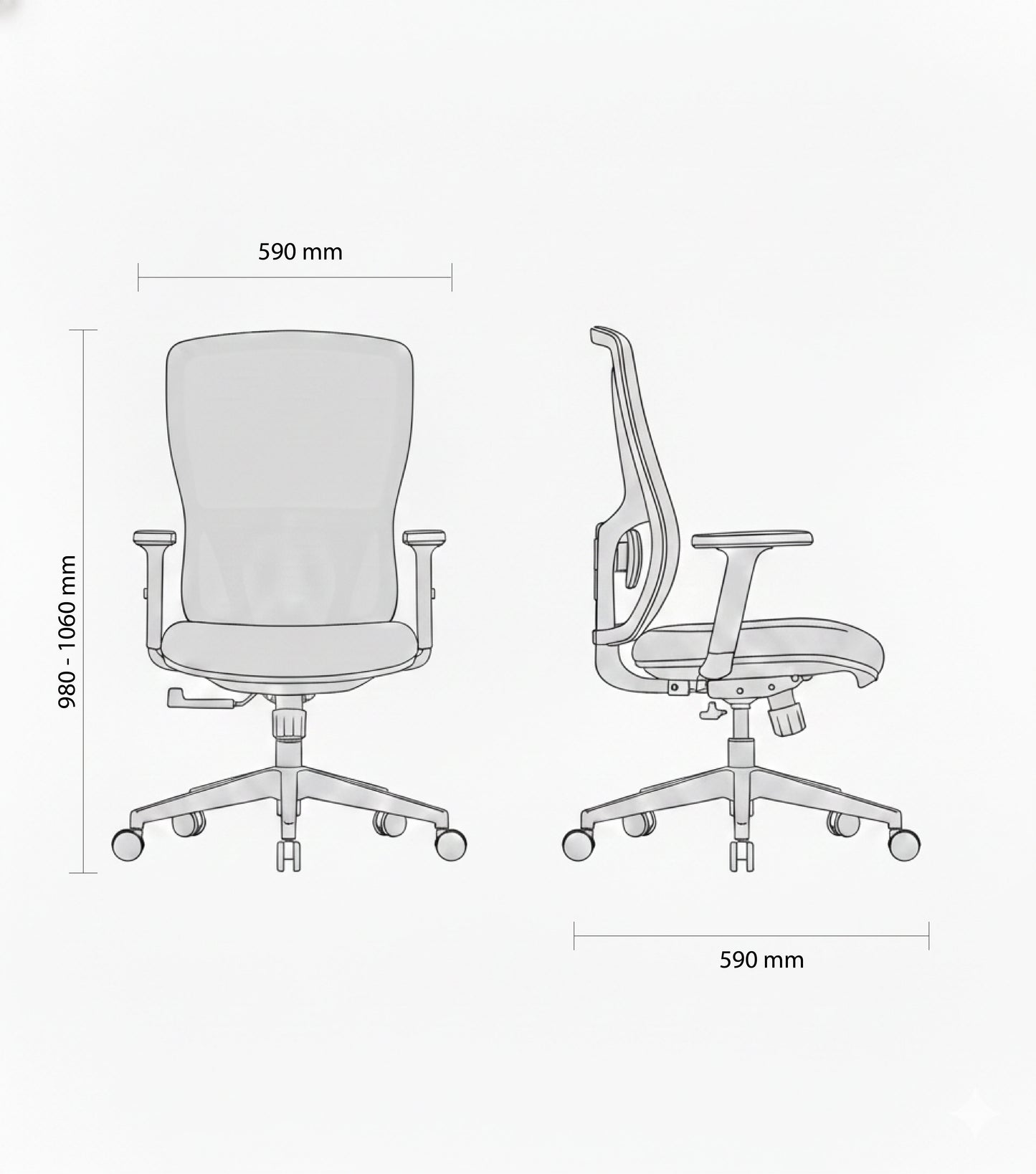 黑色入門基本款式辦公椅電腦椅 Value Basic Black Office Chair Computer Chair Standard Office Chair Staff Chair