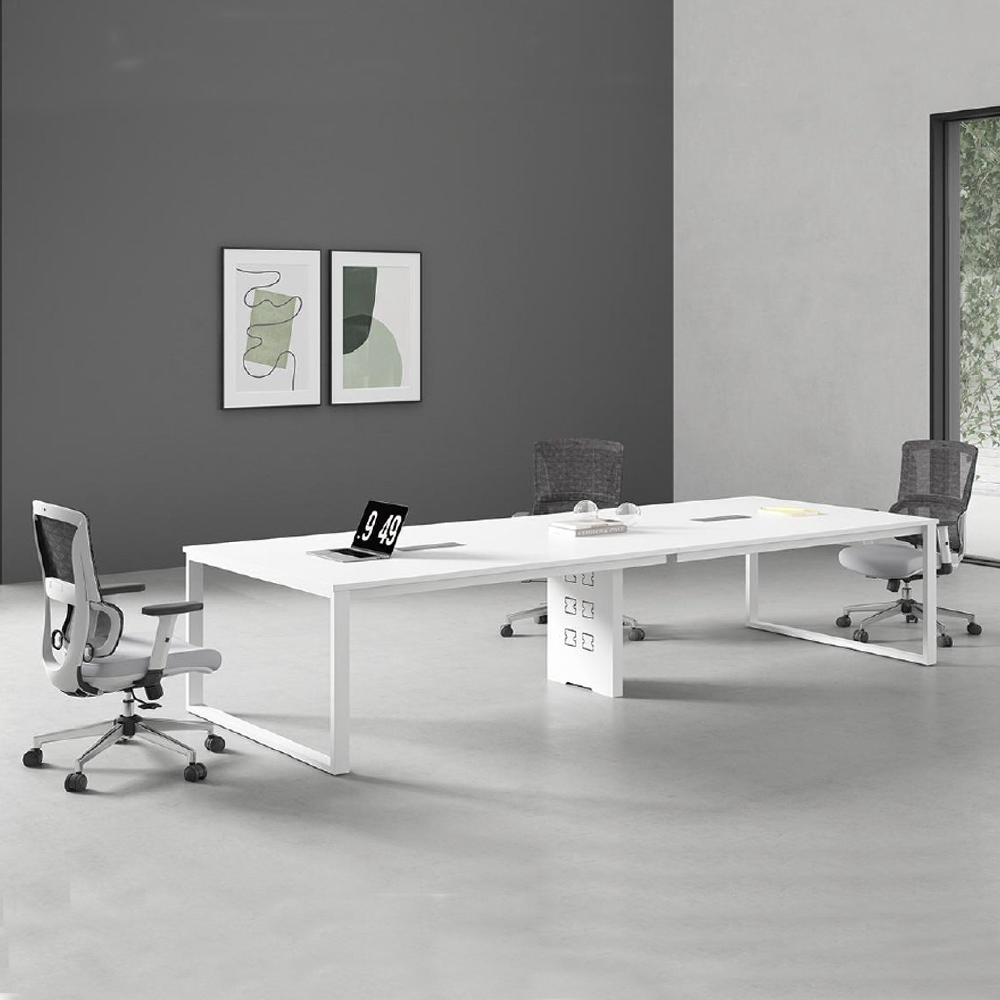 Minimalistic Basic White Meeting Table Basic Conference Table – Office ...