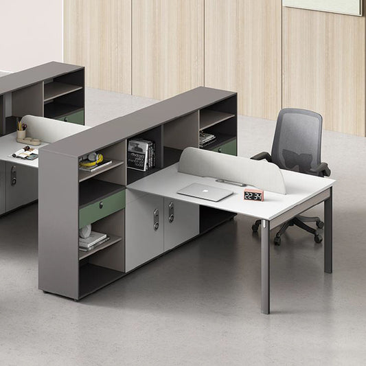 灰色高收納文件側櫃辦公檯側櫃辦公枱 Gray Office Tables Office Desks High Side Cabinet Modern Office High Storage