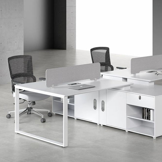 白色側櫃辦公檯高收納辦公枱White Office Tables Office Desks Low Side Cabinet Modern Office High Storage